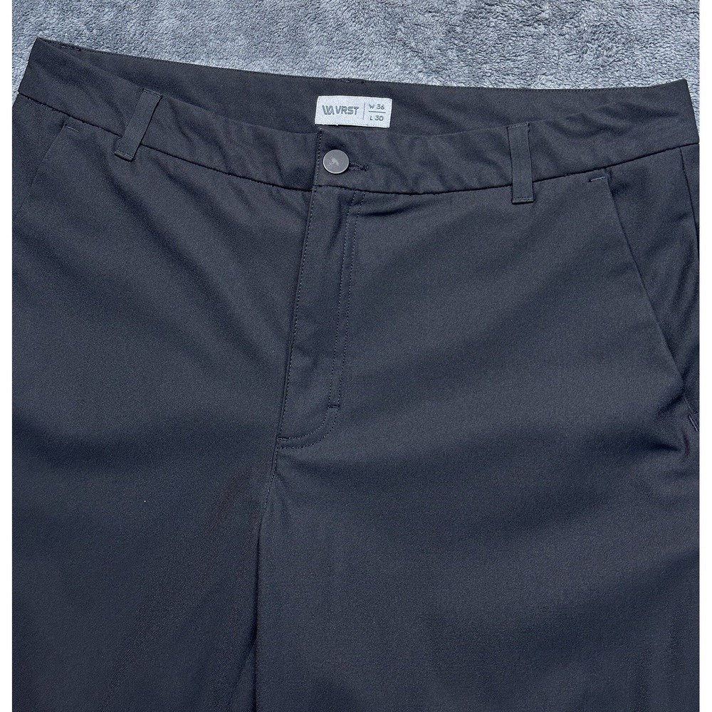 VRST Performance Pants Mens 36x30 Athletic Black Golf Chino Athletic Pants